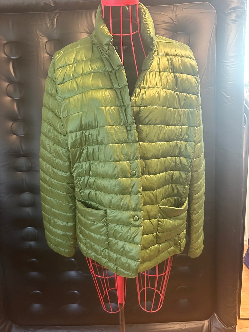 MARELLA Olive Green Quilted Lightweight Puffer Jacket